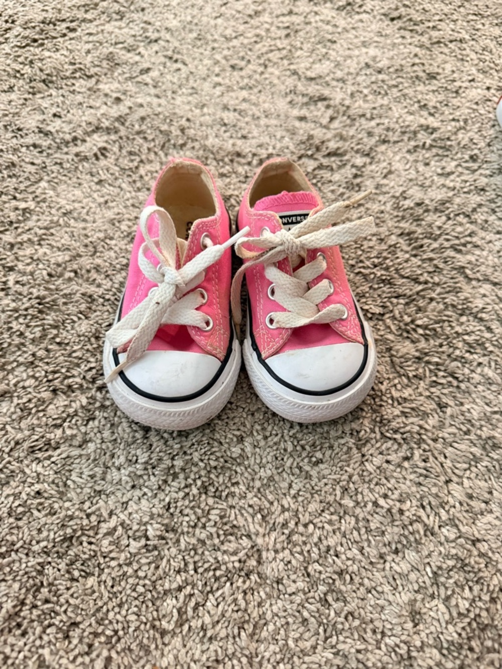 Converse Kids Hot Pink Low Top Sneakers